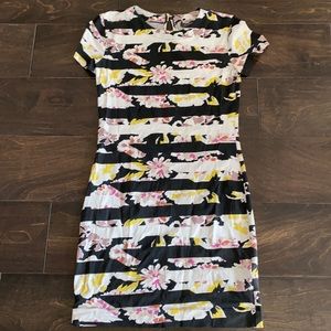 French Connection Printed T-Shirt Dress Size 6